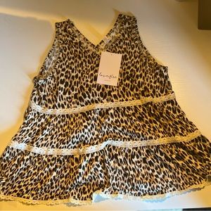 Leopard Print Love Fire tank top - New with tags.